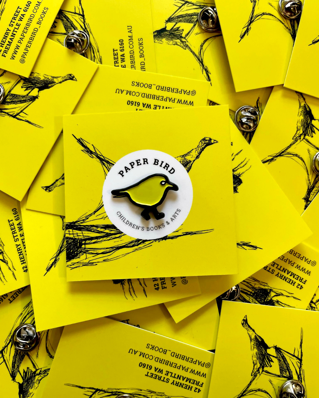 Paper Bird Enamel Pin