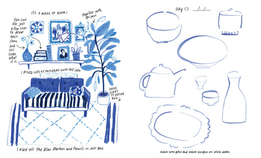 100 Days of Drawing (Guided Sketchbook): Sketch, Paint, and Doodle Towards One Creative Goal